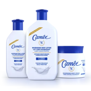 camee classic skincare which is ideally suited for dry african skin