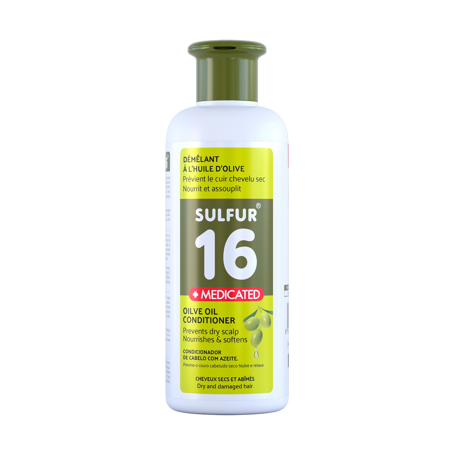 Sulfur 16 medicated olive oil conditioner 250ml and 500ml